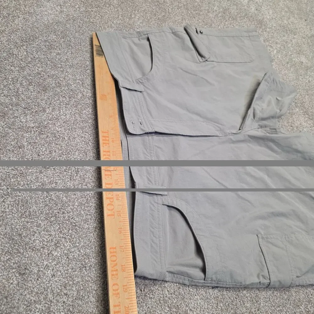 Gorpcore Eddie Bauer Women's Hiking Plus Size Cargo Shorts 16 Gray Nylon Stretch